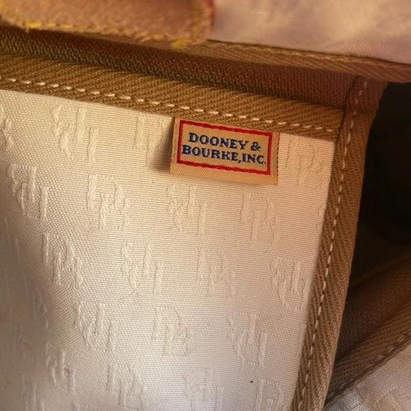 NWOT DOONEY & BOURKE VINTAGE SIGNATURE CANVAS LEATHER SHOULDER TOTE NEVER USED - Picture 16 of 17